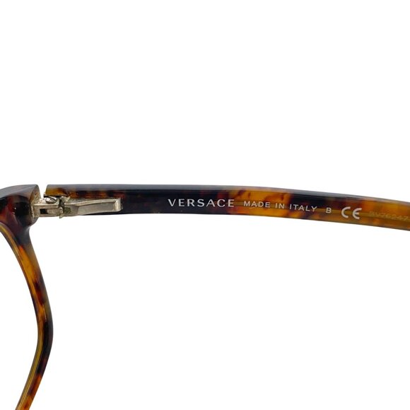 Versace Faux Tortoise Shell Eyeglasses Frames MOD 3155 143 50 17 135 Italy - Picture 6 of 16